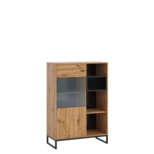 Showcase OLIER WIT90 OL10-dąb artisan / dąb artisan + czarny
